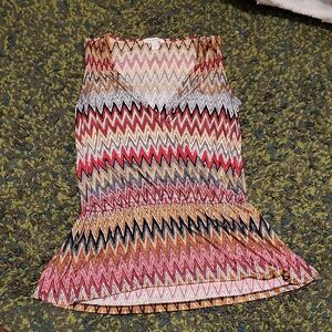 70s Chevron Colorful Sleeveless Top